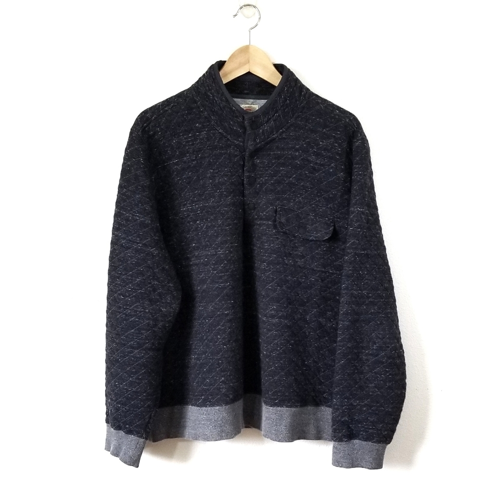 Faherty Epic Quilted Fleece Mens Pull Over Sz XL